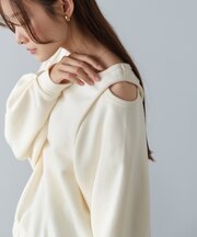 【Bab】レイヤードライクパイピングスウェットトップス