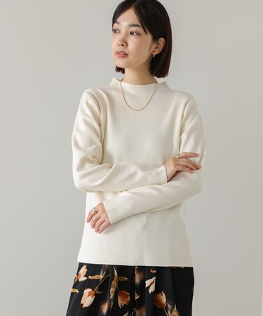 ハイネック総針ニットPO