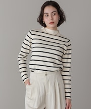 ハイネック総針ニットPO