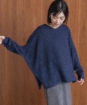 スパンコールドルマンニットリブ