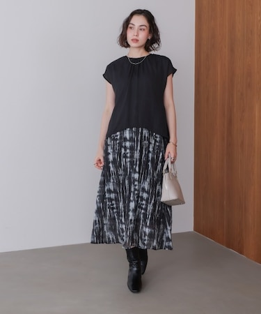 ドッキングニュアンスプリントワンピース