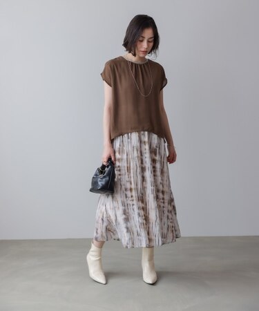 ドッキングニュアンスプリントワンピース