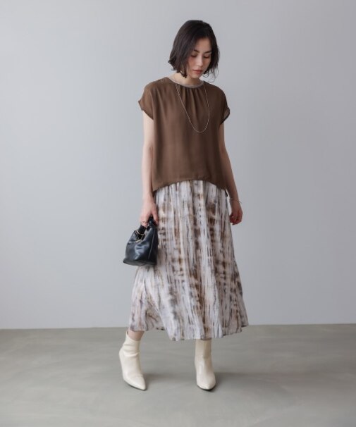 ドッキングニュアンスプリントワンピース