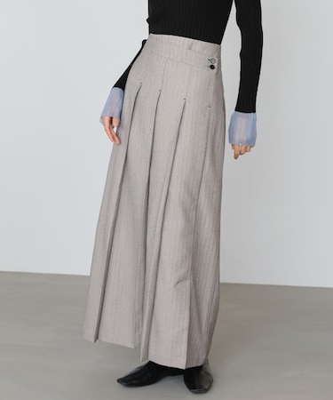 【Bab】ピンストライプサイドプリーツスカート