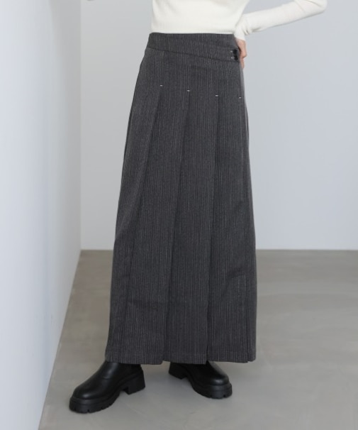 【Bab】ピンストライプサイドプリーツスカート