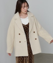 【Bab】スリーブデザインハーフ丈コート