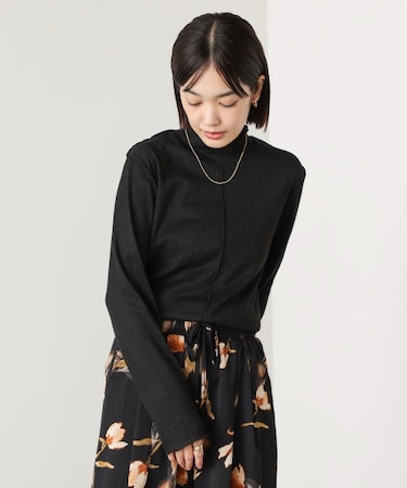 ラメカットソーハイネックインナー