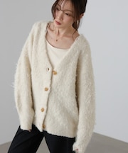 【Bab】ブラッシュドニットカーディガン