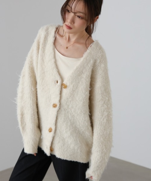 【Bab】ブラッシュドニットカーディガン