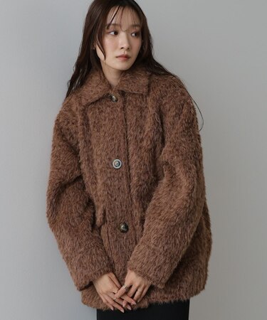 【Bab】シャギーミドルアウター