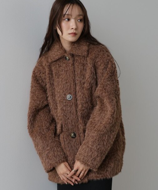 【Bab】シャギーミドルアウター