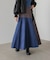 バイカラーフェイクスウェードスカート