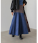 バイカラーフェイクスウェードスカート