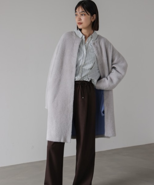 シャギーニットコーディガン