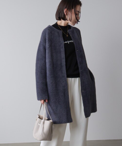 シャギーニットコーディガン｜ブージュルードの通販｜&mall（アンド