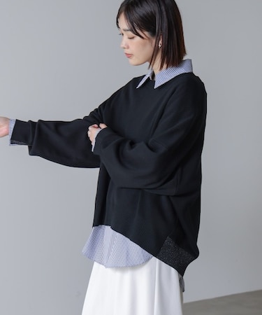 ゆるニットセットレイヤードプルオーバー