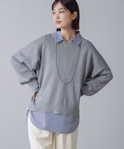 ゆるニットセットレイヤードプルオーバー