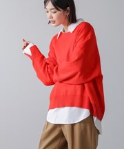 ゆるニットセットレイヤードプルオーバー