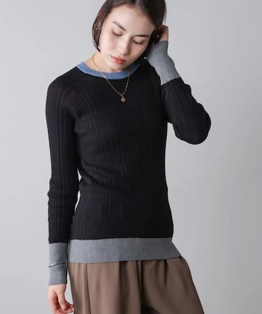 ランダムリブニットクループルオーバー