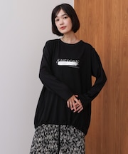 箔エンボスロンＴチュニック