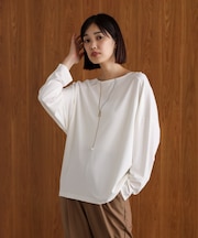 ネックレス付き刺しゅうプルオーバー