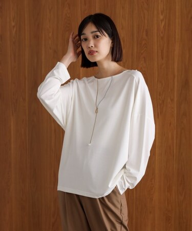 ネックレス付き刺しゅうプルオーバー