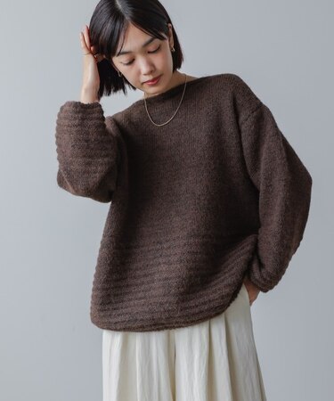 立体ボーダーニット