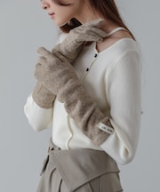 【Bαb】指穴ニットロングハンドウォーマー