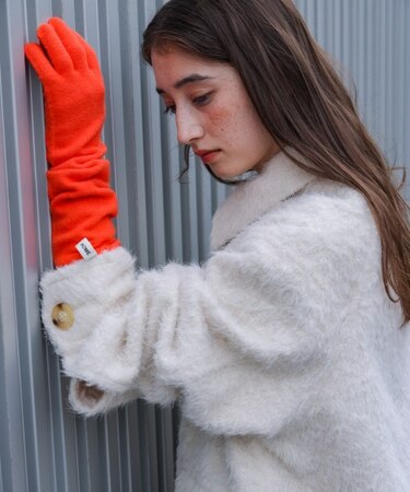 【Bαb】指穴ニットロングハンドウォーマー