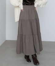 【Bab】ピーチスキンティアードスカート