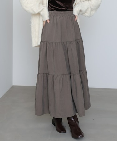 【Bab】ピーチスキンティアードスカート