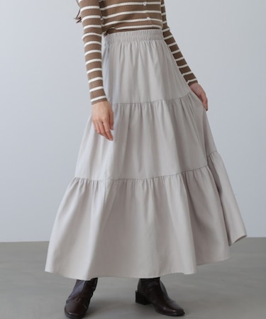 【Bab】ピーチスキンティアードスカート