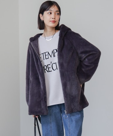 フェイクファーコート