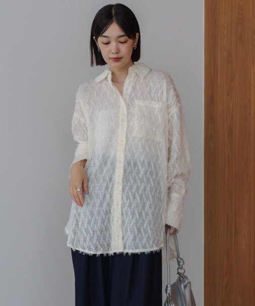 【WEB限定】フェザーライクシアーシャツ