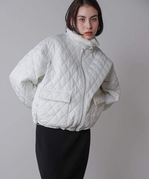 タフタダイヤキルト中綿ジャケット｜ブージュルードの通販｜&mall