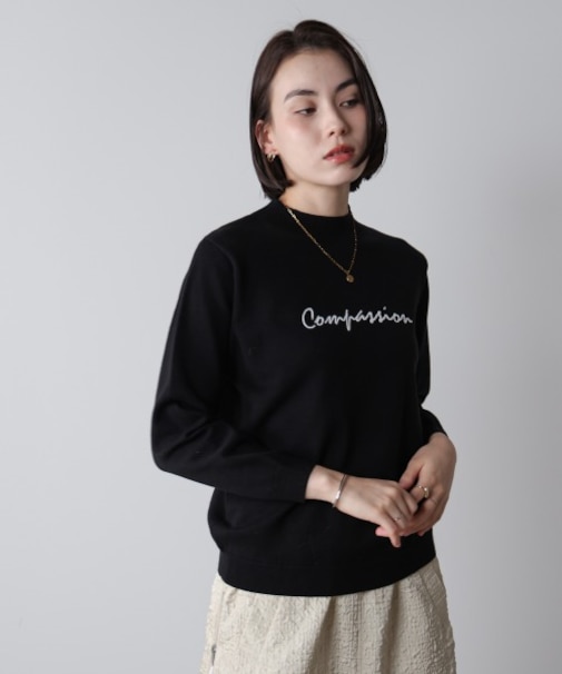 刺しゅうロゴニットプルオーバー