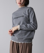 刺しゅうロゴニットプルオーバー