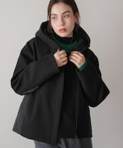 メルトン中綿切替フードＺＩＰコート