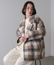 ブークレチェックコート