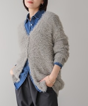 起毛加工シャギーカーディガン