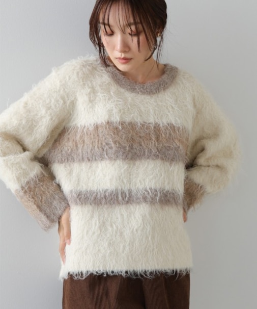 【Bab】ボーダーケガキトップス