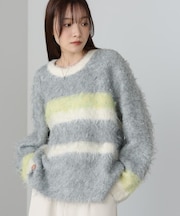 【Bab】ボーダーケガキトップス