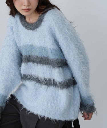 【Bab】ボーダーケガキトップス