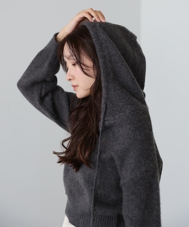 【Bab】フーディーニットトップス