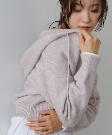 【Bab】フーディーニットトップス