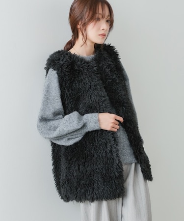 【Bab】プードルボアベスト