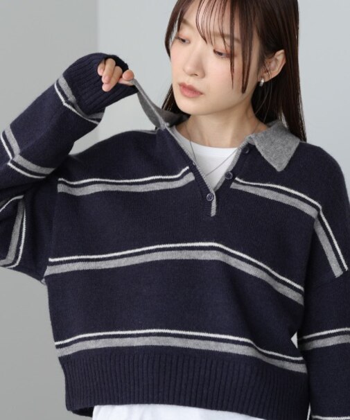 【Bab】マルチボーダーポロニット