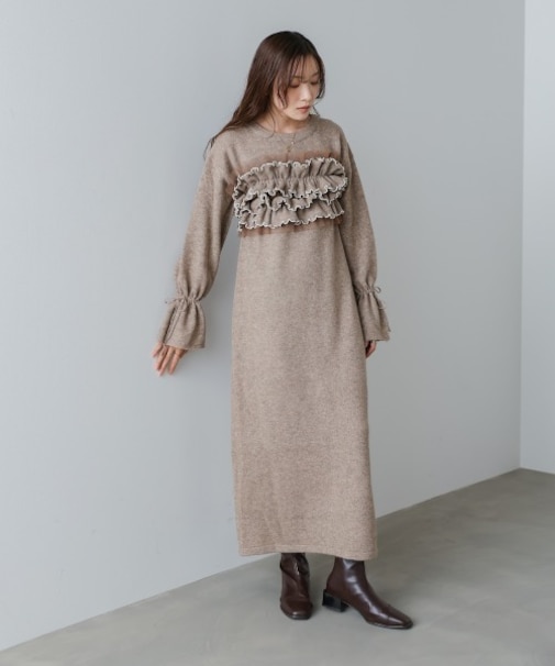 【Bab】ビスチェセットニットワンピース