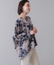 花柄ワイドブラウス