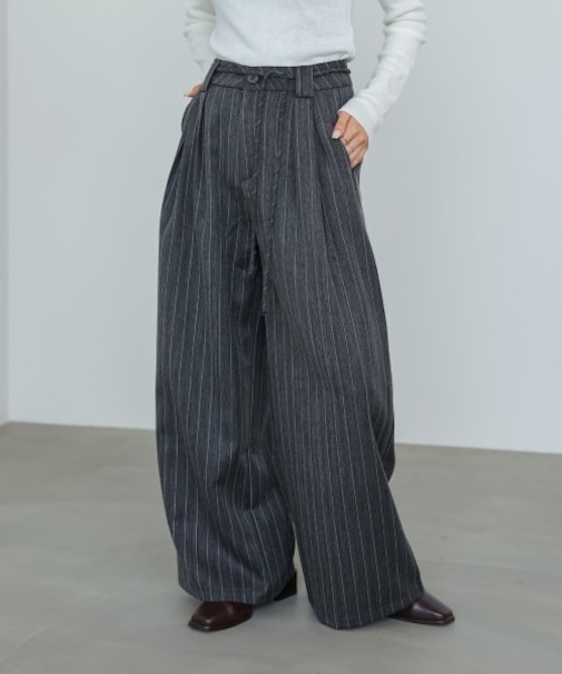 【Bab】ストライプヘリンボーンパンツ